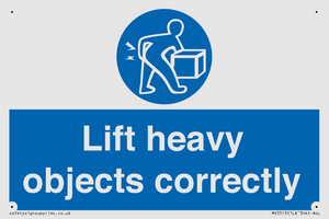 Lift heavy objects correctly